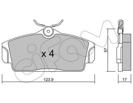 Тормозные колодки пер. Nissan Almera 00-/Primera 91-02 (TRW) CIFAM 822-305-0