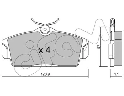 Тормозные колодки пер. Nissan Almera 00-/Primera 91-02 (TRW) CIFAM 822-305-0