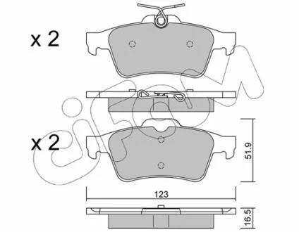 Гальмівні колодки зад. Ford C-Max/Focus 1.6/2.0 TDCi 10- CIFAM 822-337-1