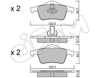 Гальмівні колодки зад. Volvo S60/S80/V70/XC70 95-10 (ATE) CIFAM 822-348-0