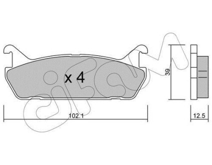 Тормозные колодки зад. Mazda 323/626 94-04 (akebono) CIFAM 822-390-0 (фото 1)