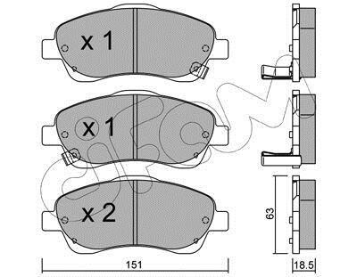 Гальмівні колодки пер. Toyota Avensis 00-08 (bosch) CIFAM 822-450-0