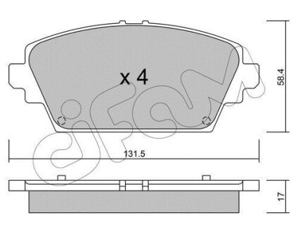 Тормозные колодки пер. Nissan Primera 02- (TRW) CIFAM 822-464-0