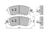 Тормозные колодки пер. Subaru Impreza 02-/Forester 02- (akebono) CIFAM 822-500-1 (фото 1)