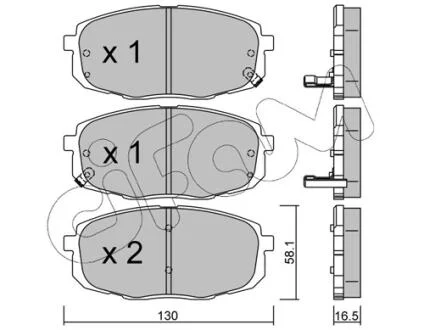 KIA Тормозные колодки передн.Carens 02-,Ceed,Hyundai i30 07- CIFAM 822-513-0