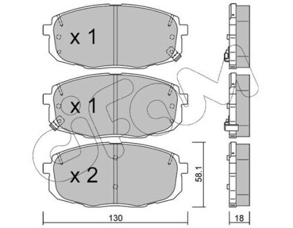 Тормозные колодки пер. Hyundia i30/KIA C'eed 02- CIFAM 822-513-1