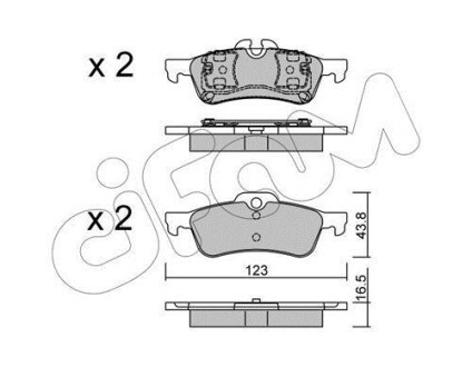 Колодки гальмівні задн. MINI CIFAM 822-556-0