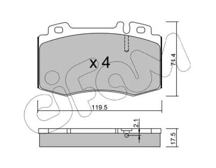 DB Тормозные колодки передние W163/220 CIFAM 822-563-0