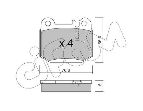 Тормозные колодки задн.(без датч.) DB W163 (ML-klasse) CIFAM 822-564-0 (фото 1)