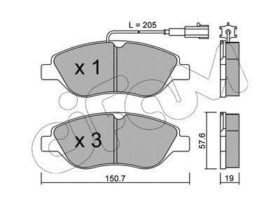 Тормозные колодки пер. Mito/Bravo/Stilo 01- CIFAM 822-577-0