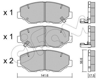 HONDA Тормозные колодки передн.CR-V II 2.0 02- CIFAM 822-606-0