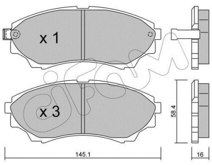 FORD гальмів.колодки передн.Ranger,Mazda BT-50 99- CIFAM 822-610-0