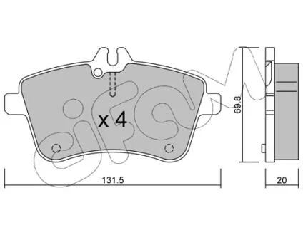 Тормозные колодки пер. W169/W245 04-12 CIFAM 822-647-0