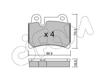 Тормозные колодки зад. VW Touareg 02-10 (brembo) CIFAM 822-660-0