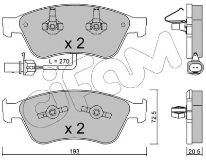 Тормозные колодки пер. A6/A8 (02-16) CIFAM 822-662-0