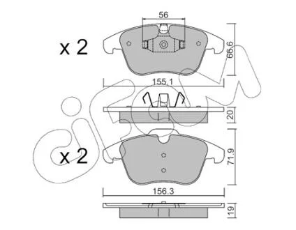 Гальмівні колодки пер. V60/S60/XC70/V70/S80/Discovery/Evoque/Freelander/Galaxy/Mondeo/S-Max 06- CIFAM 822-675-0