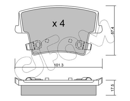 CHRYSLER гальмівні колодки задн.300C 04- CIFAM 822-718-0
