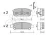 MITSUBISHI Тормозные колодки задн.Lancer,Outlander 03- CIFAM 822-737-0 (фото 1)