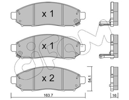 Тормозные колодки пер. Nissan Navara 2,5dCi 05- CIFAM 822-743-1