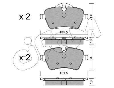 BMW гальмівні колодки передн. MINI CIFAM 822-768-0