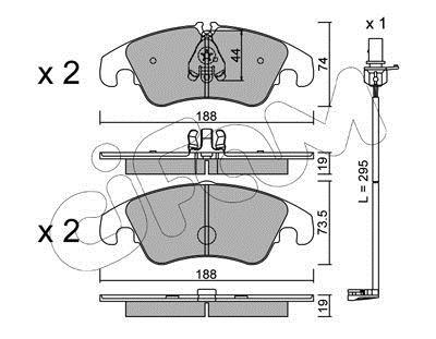 Тормозные колодки пер.Audi A4 /A5 /Q5 2.7-4.2 07-18 CIFAM 822-775-0K