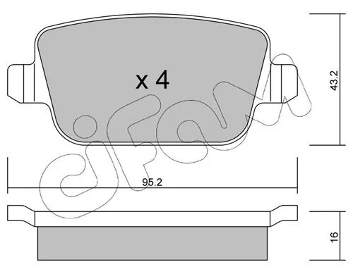 Тормозные колодки зад. Kuga 08-/Mondeo 07- (TRW) CIFAM 822-780-0 (фото 1)