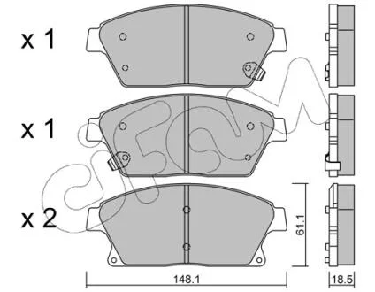 Тормозные колодки пер. Zafira/Astra/Cruze/Volt 09- CIFAM 822-839-0