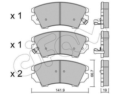 Тормозные колодки пер. Opel Astra J 09-/Insignia 08- (Mando) CIFAM 822-842-0