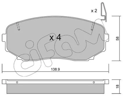 Тормозные колодки пер. Mazda CX-7/CX-9 07- (sumitomo) CIFAM 822-872-0
