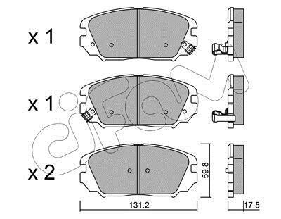 Гальмівні колодки пер. Civic/Sonata/Tucson (04-13) CIFAM 822-885-0