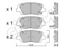 Гальмівні колодки зад. Santa Fe II/III 06-/Sorento II/III 09- (mando) (117x48,3x15,5) CIFAM 822-901-0 (фото 1)