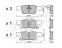 Гальм. колод. задн. JEEP Grand Cherokee 11- CIFAM 822-928-0 (фото 1)