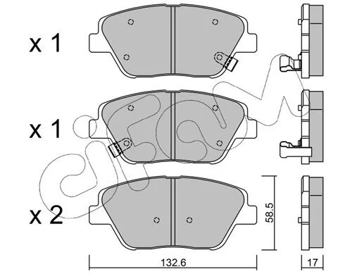 HYUNDAI Тормозн.колодки передн.Sonata NF,Kia Optima 09- CIFAM 822-945-0 (фото 1)