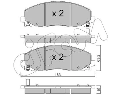 FIAT гальмівні колодки передн.Freemont,Chrysler Grand Voyager V,Lancia 2.0/3.6 11- CIFAM 822-946-0