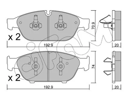 AUDI Гальмівні колодки передн. A6 C7 11-, A7 10- CIFAM 822-953-0