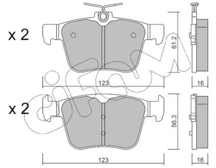 VW Тормозн.колодки задн.Audi A3,Golf VII,Touran 12- CIFAM 822-981-0