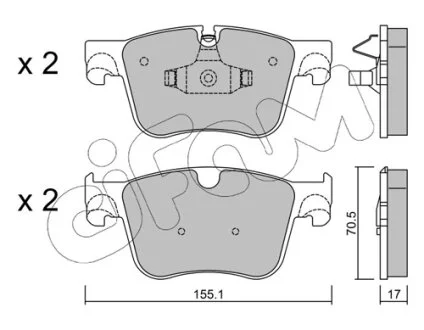 CITROEN Колодки гальмівні передні C4 Grand Picaasso, C4 Picasso, PEUGEOT 308 CIFAM 822-985-0