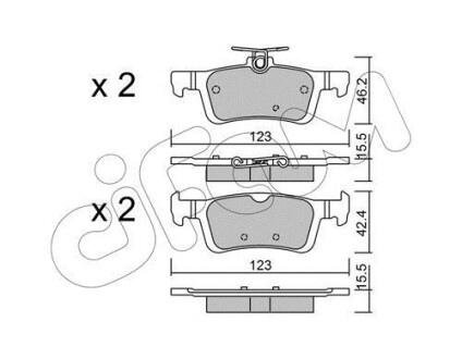 PEUGEOT Тормозные колодки задн.308 13- CIFAM 822-986-0 (фото 1)