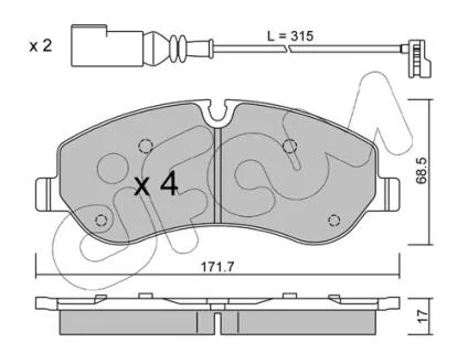 FORD Гальмівні колодки передн.Transit 2.2TDCi 12- CIFAM 822-990-0