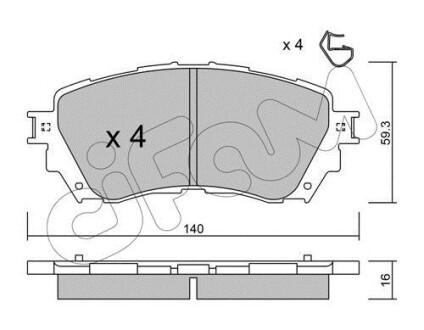 Тормозные колодки пер. Mazda 6 (18-21) CIFAM 822-994-0