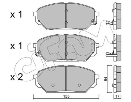 HYUNDAI колодки гальмівні передн.IX55 CIFAM 822-999-0