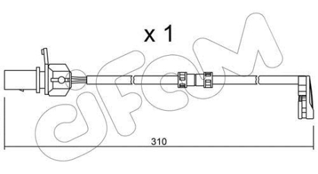 AUDI датчик гальм. колод. передній 15- CIFAM SU.290