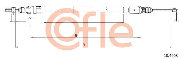 Трос ручника COFLE 10.4663 (фото 1)