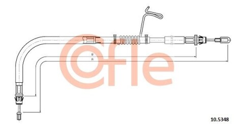 Трос, стояночная тормозная система COFLE 10.5348