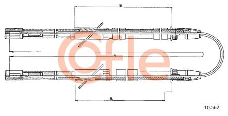 Фото трос ручника COFLE 10.562 Трос ручника COFLE 10.562