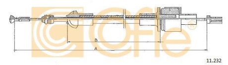 Трос сцепления COFLE 11.232