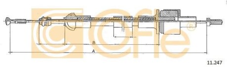 Трос сцепления COFLE 11.247