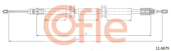 Трос ручника COFLE 11.6679 (фото 1)