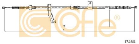 Трос ручника COFLE 17.1481