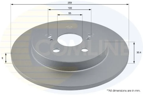 Comline - Диск гальмівний з покриттям COMLINE ADC01149